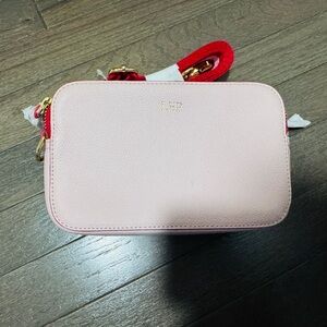 New Mark and Graham Sophie Double Zip Cross Body Pink/Red